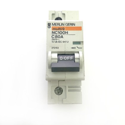 Merlin Gerin NC100H 27253 C80A C80 80A 80 Amp MCB Circuit Breaker Type C